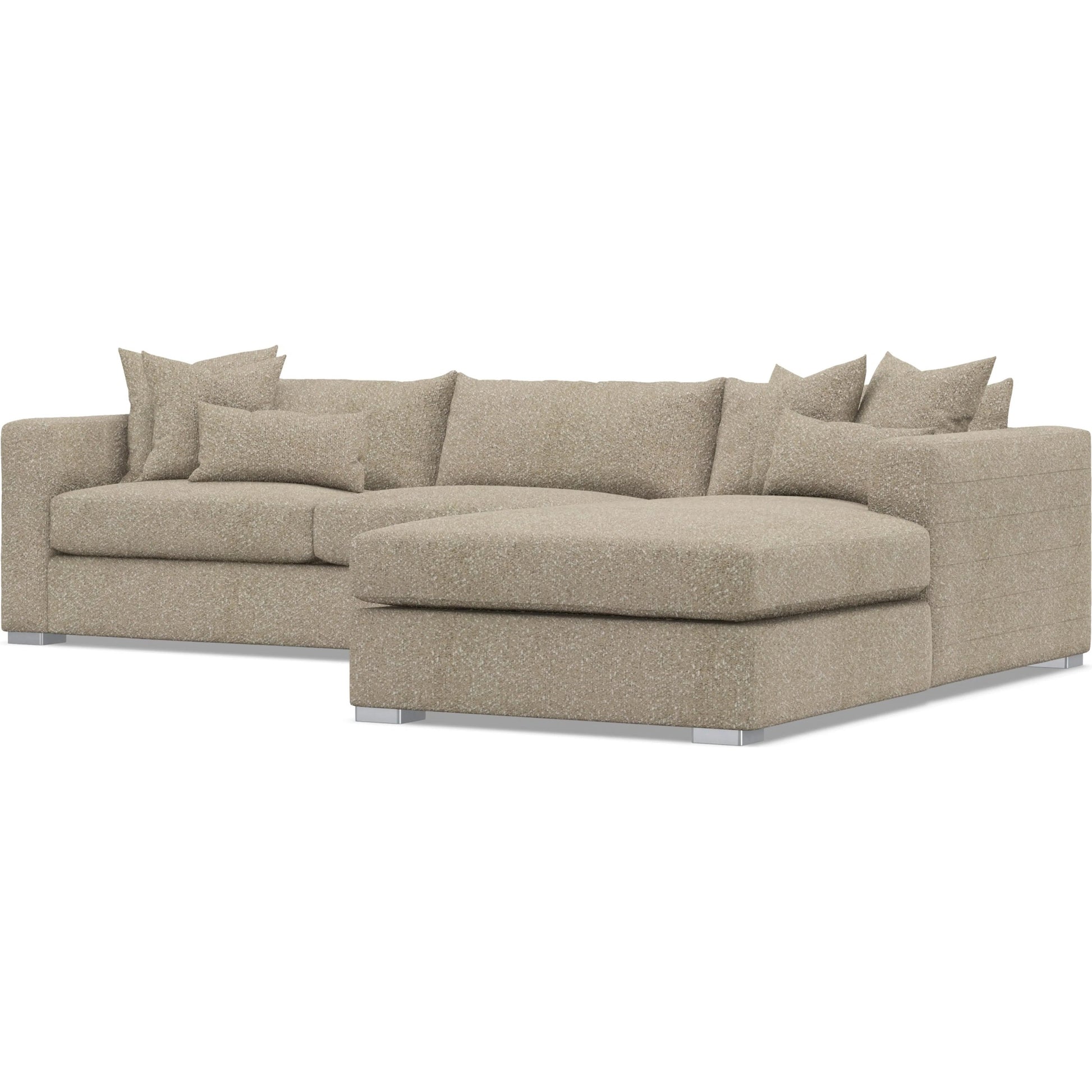 Helena 2-Piece Fabric Sectional by Bernhardt in stainless steel. Made from unique in a unique style.