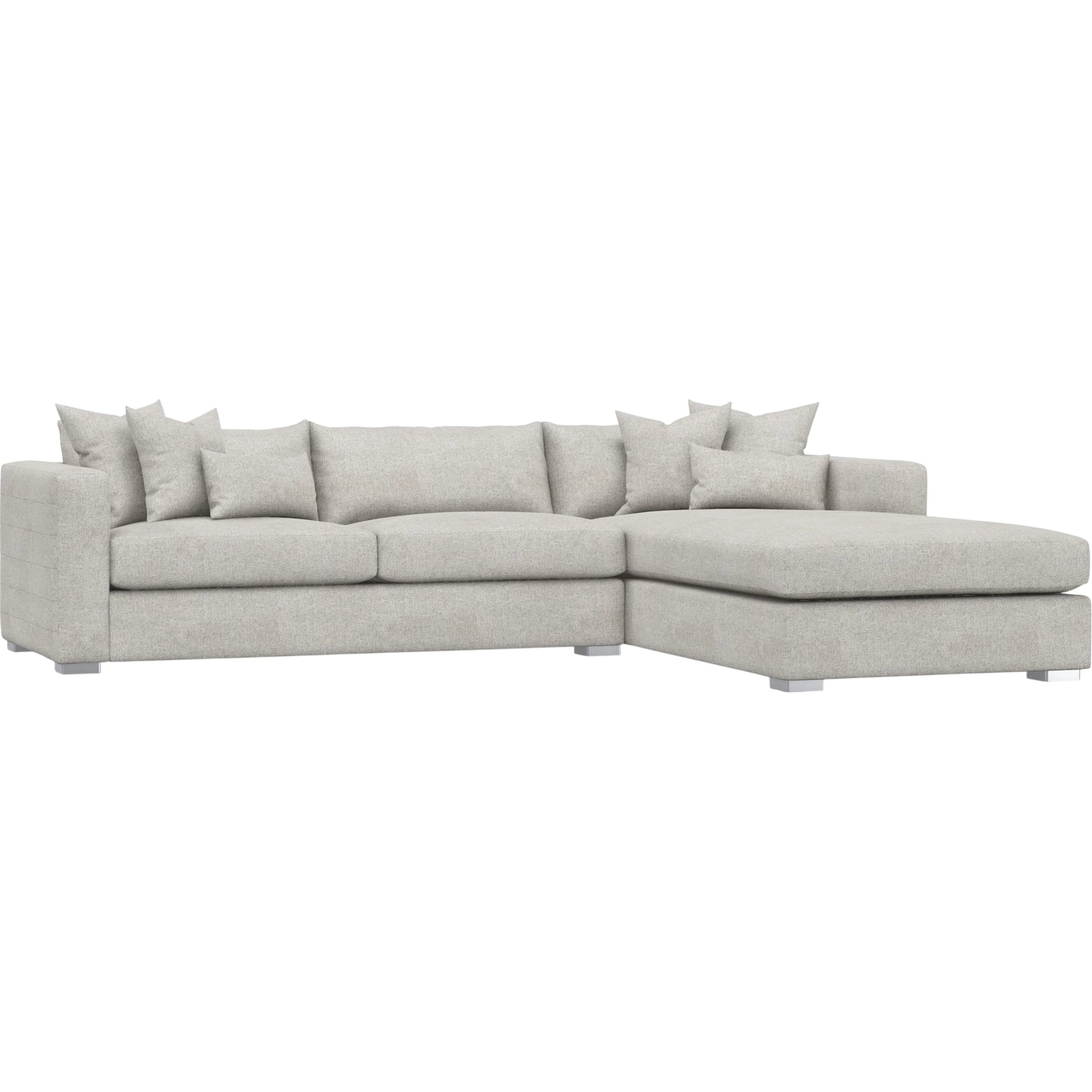 Helena 2-Piece Fabric Sectional by Bernhardt in stainless steel. Made from unique in a unique style.