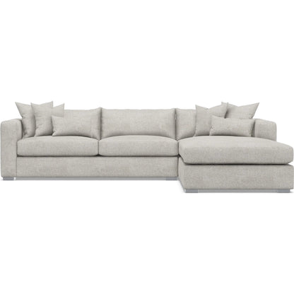 Helena 2-Piece Fabric Sectional by Bernhardt in stainless steel. Made from unique in a unique style.