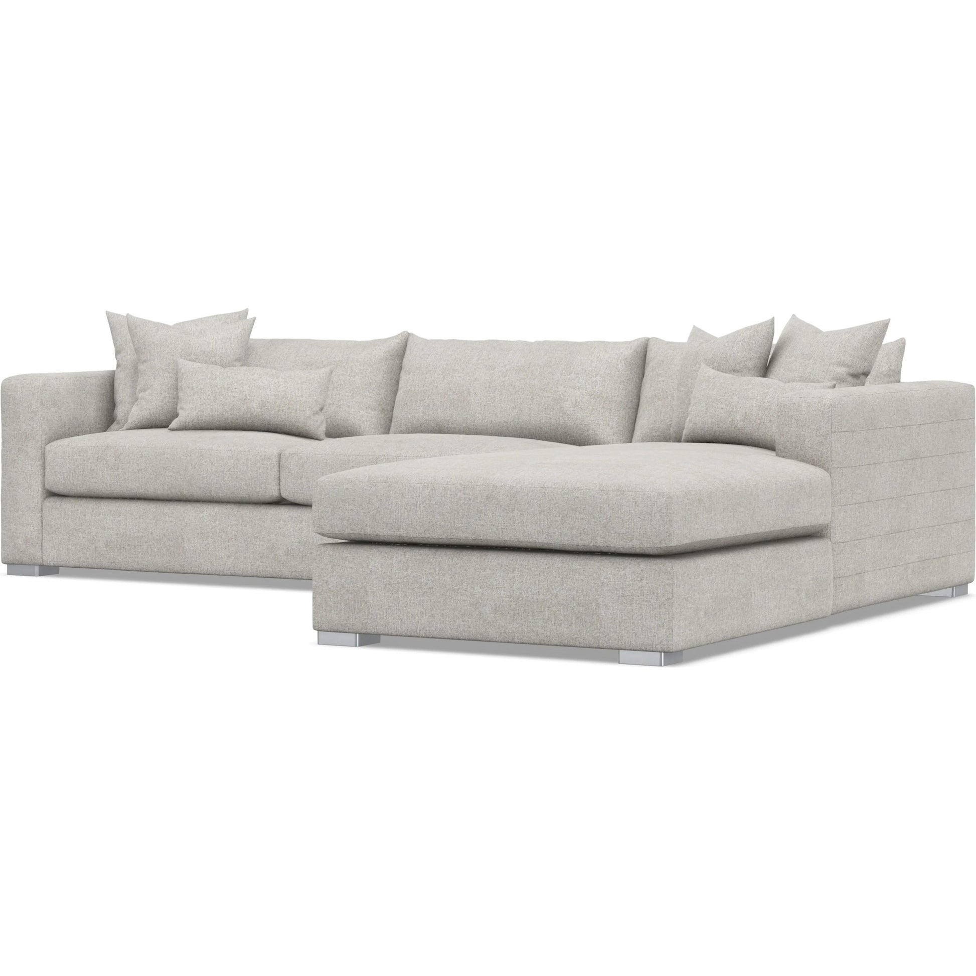 Helena 2-Piece Fabric Sectional by Bernhardt in stainless steel. Made from unique in a unique style.