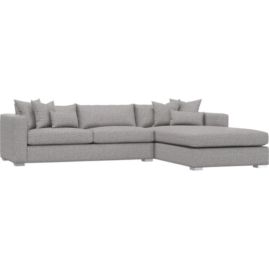 Helena 2-Piece Fabric Sectional by Bernhardt in stainless steel. Made from unique in a unique style.