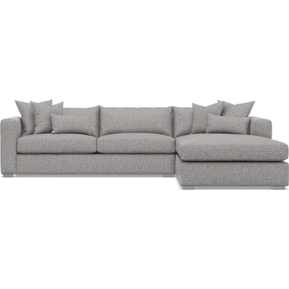 Helena 2-Piece Fabric Sectional by Bernhardt in stainless steel. Made from unique in a unique style.