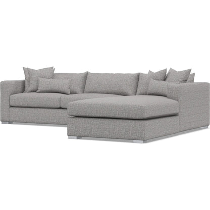 Helena 2-Piece Fabric Sectional by Bernhardt in stainless steel. Made from unique in a unique style.