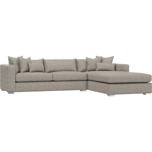 Helena 2-Piece Fabric Sectional by Bernhardt in stainless steel. Made from unique in a unique style.