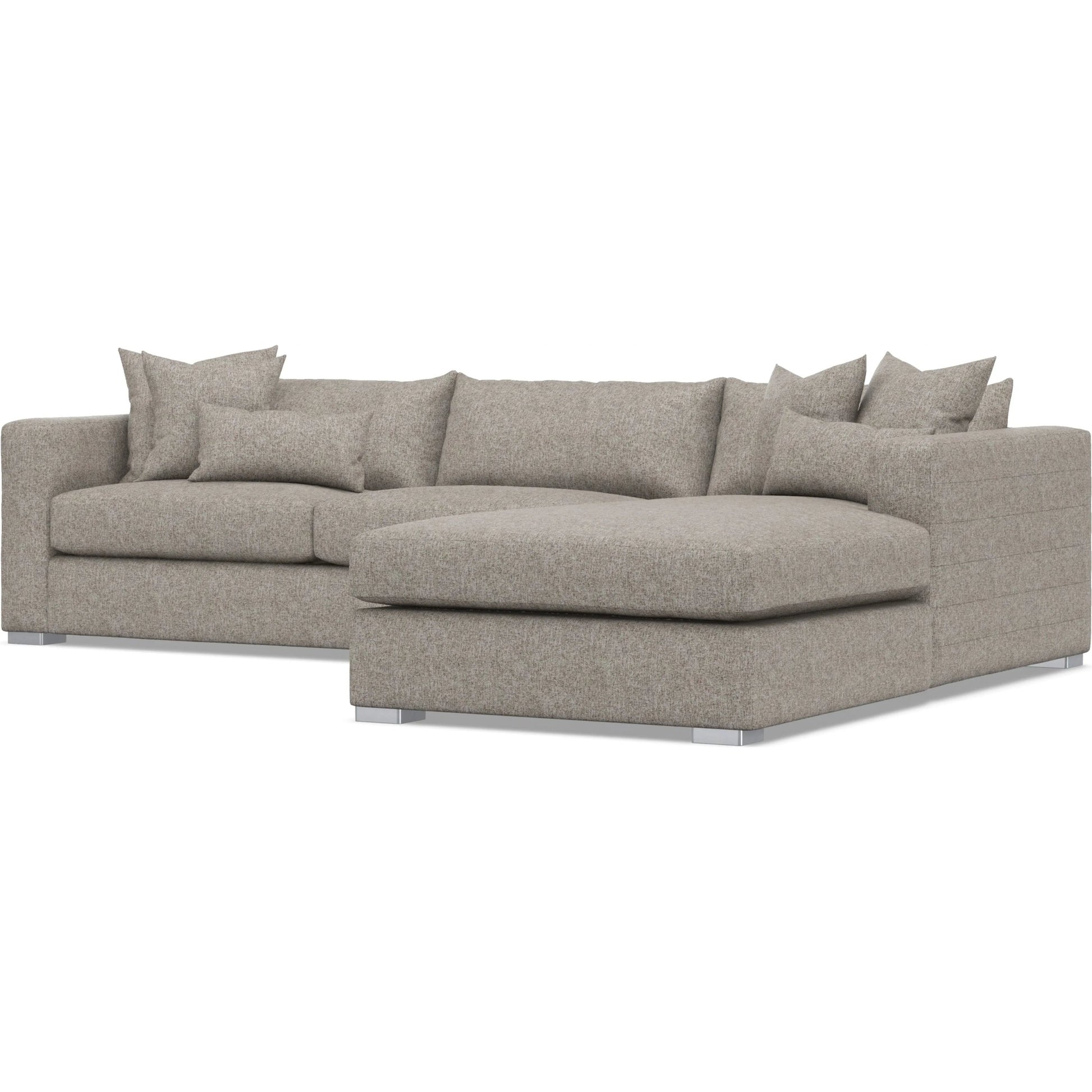 Helena 2-Piece Fabric Sectional by Bernhardt in stainless steel. Made from unique in a unique style.