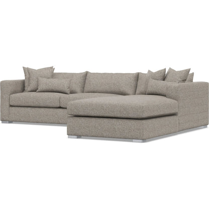 Helena 2-Piece Fabric Sectional by Bernhardt in stainless steel. Made from unique in a unique style.
