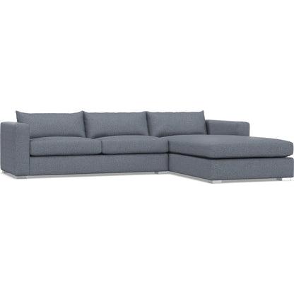 Helena 2-Piece Fabric Sectional by Bernhardt in stainless steel. Made from unique in a unique style.