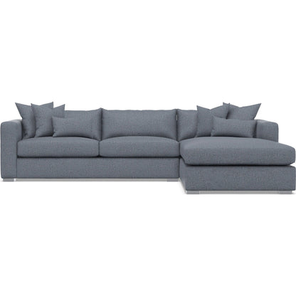 Helena 2-Piece Fabric Sectional by Bernhardt in stainless steel. Made from unique in a unique style.