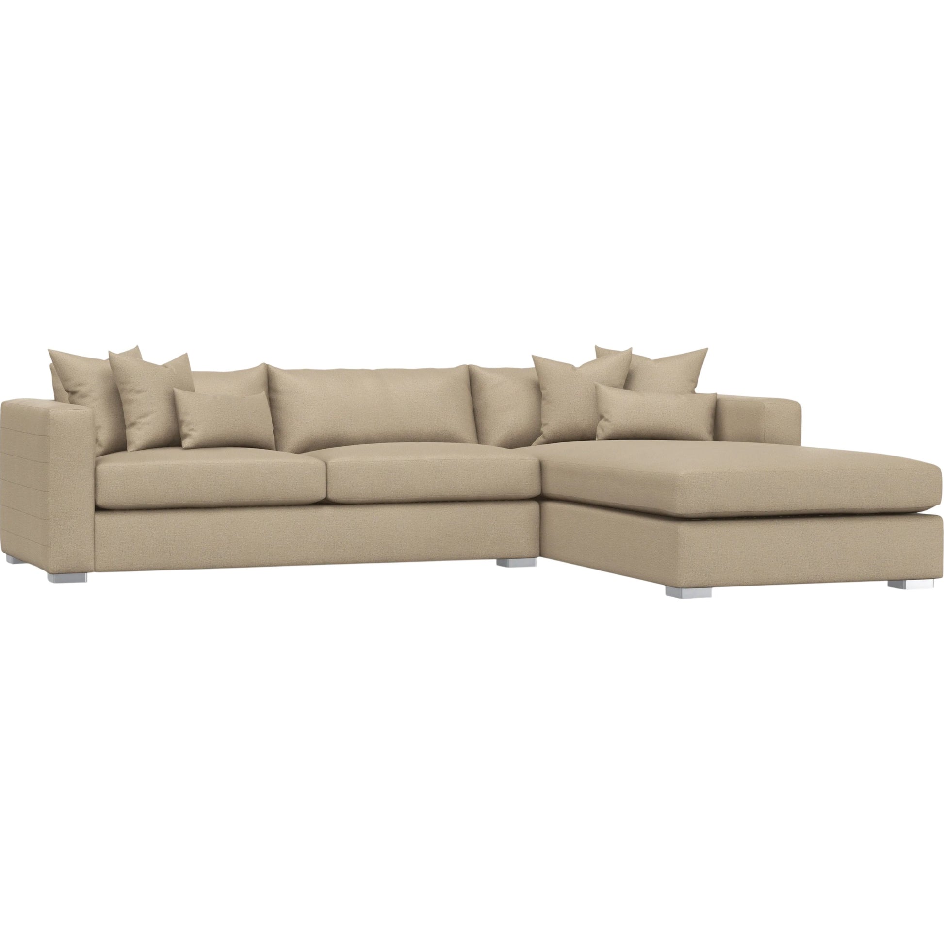 Helena 2-Piece Fabric Sectional by Bernhardt in stainless steel. Made from unique in a unique style.