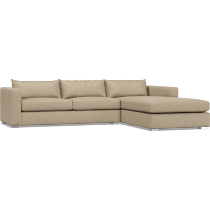 Helena 2-Piece Fabric Sectional by Bernhardt in stainless steel. Made from unique in a unique style.