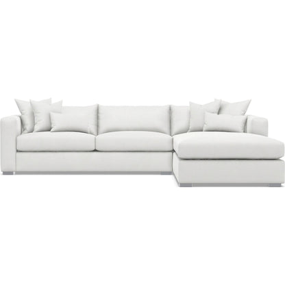 Helena 2-Piece Fabric Sectional by Bernhardt in stainless steel. Made from unique in a unique style.