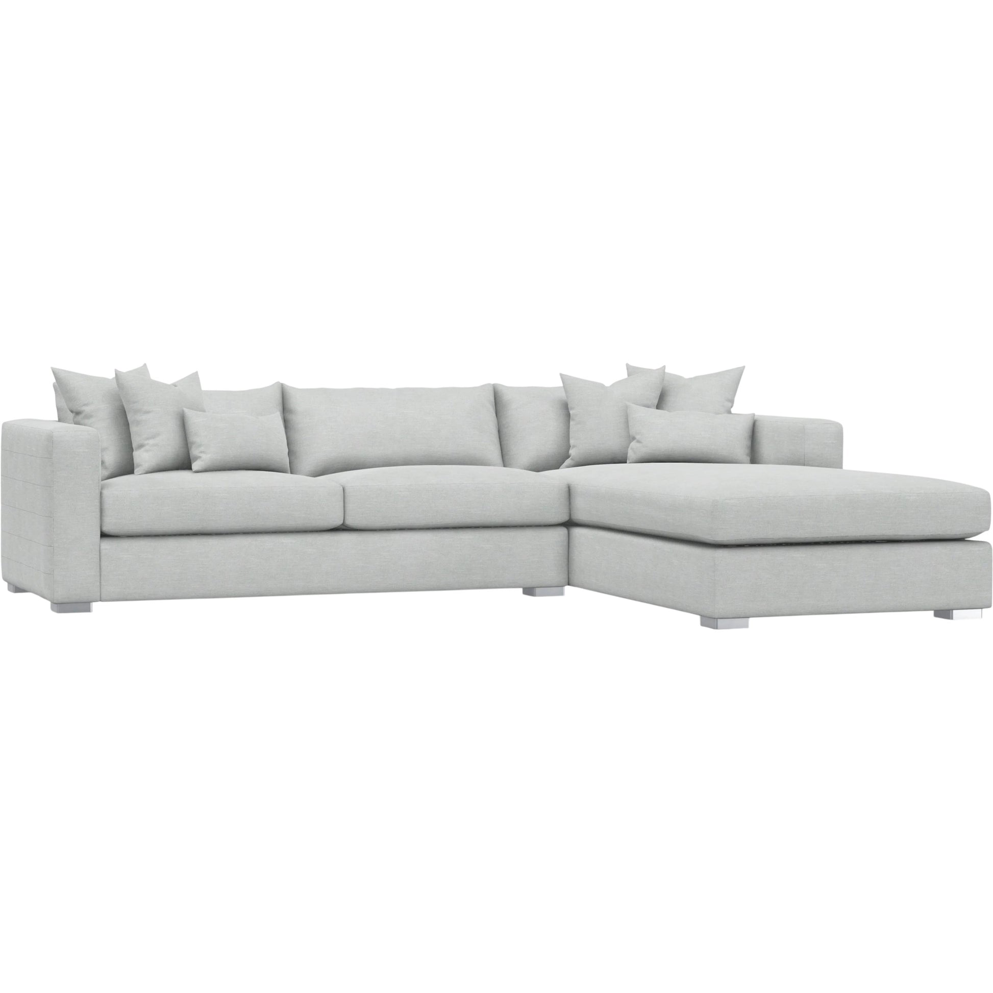 Helena 2-Piece Fabric Sectional by Bernhardt in stainless steel. Made from unique in a unique style.
