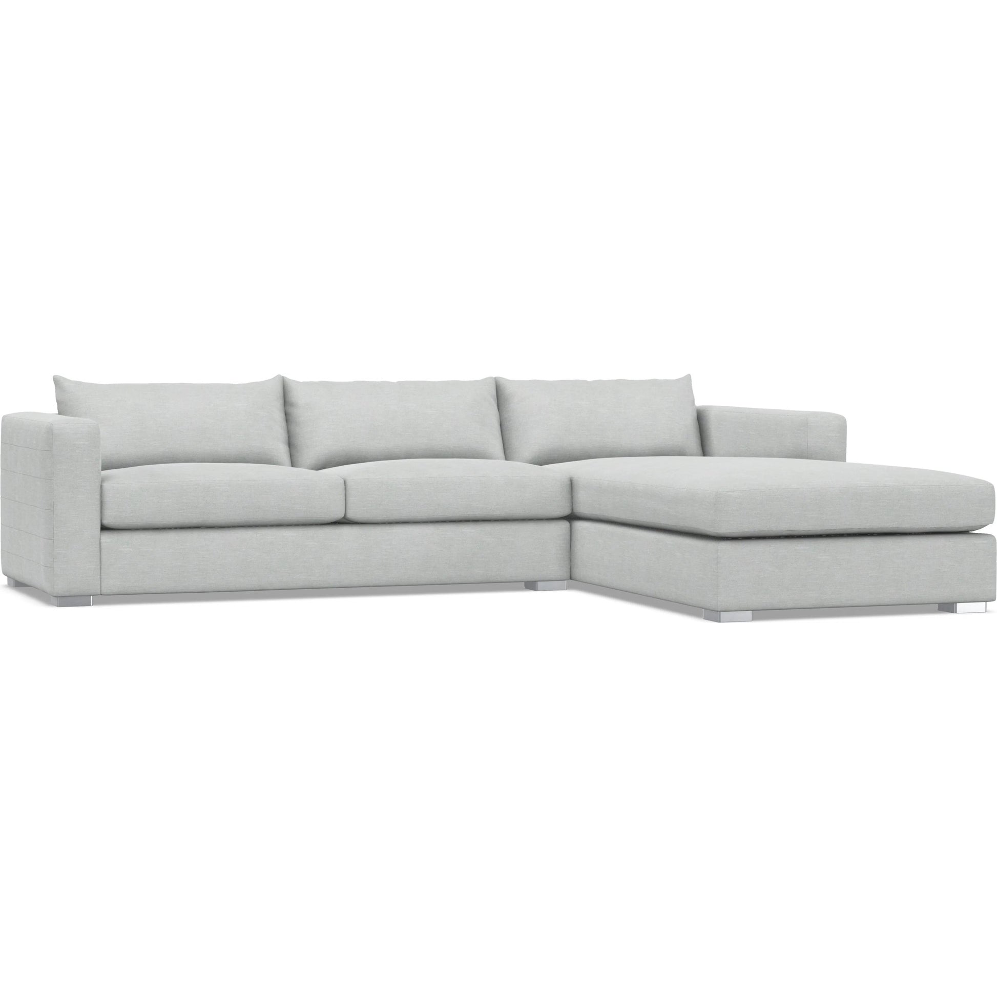 Helena 2-Piece Fabric Sectional by Bernhardt in stainless steel. Made from unique in a unique style.