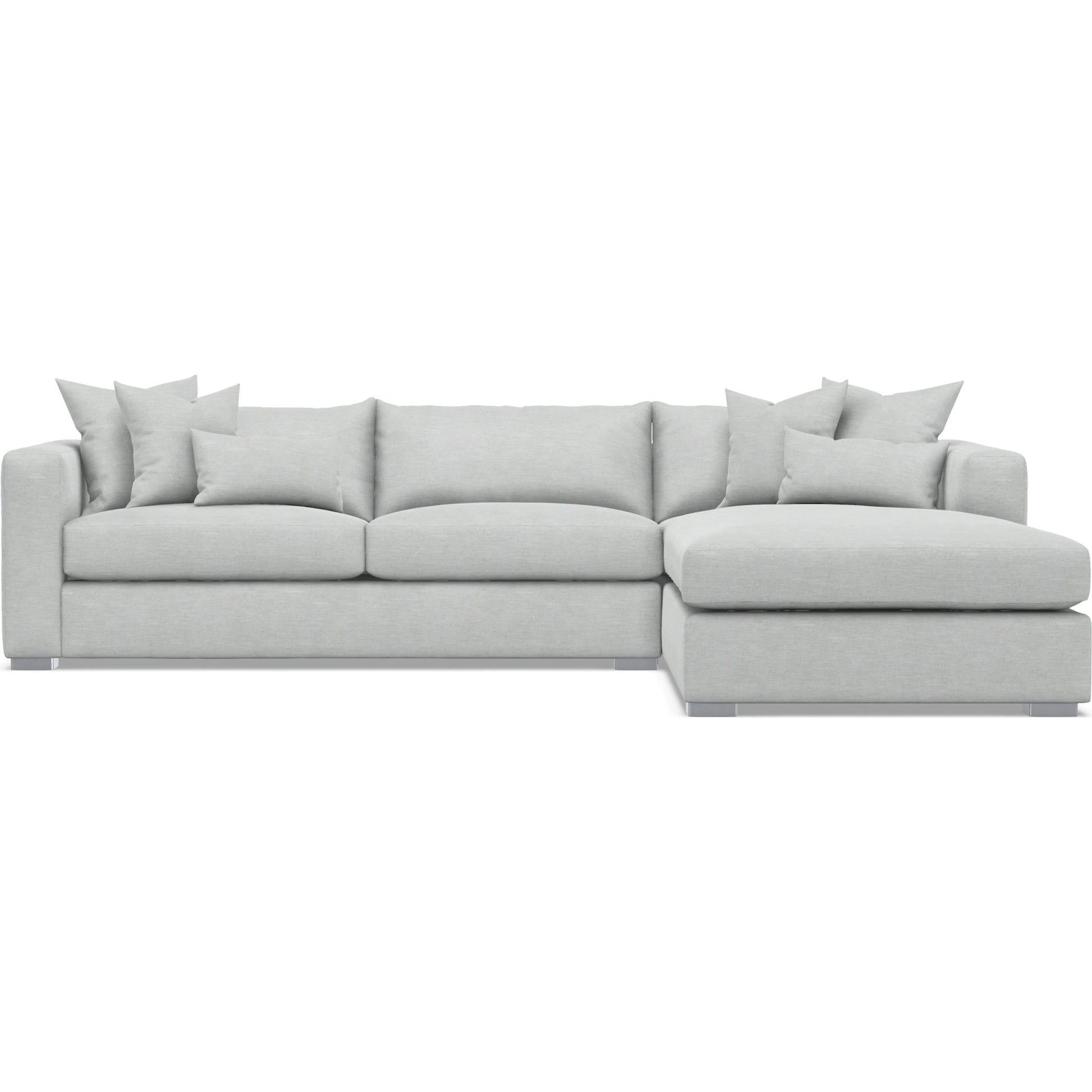 Helena 2-Piece Fabric Sectional by Bernhardt in stainless steel. Made from unique in a unique style.