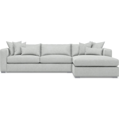 Helena 2-Piece Fabric Sectional by Bernhardt in stainless steel. Made from unique in a unique style.