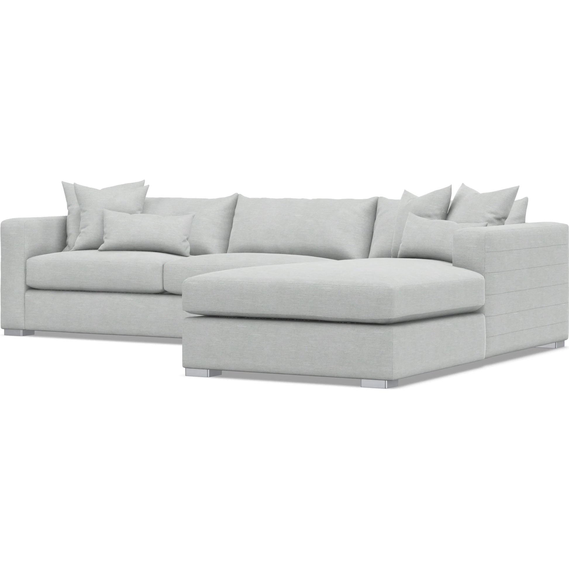 Helena 2-Piece Fabric Sectional by Bernhardt in stainless steel. Made from unique in a unique style.