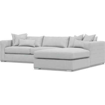 Helena 2-Piece Fabric Sectional by Bernhardt in stainless steel. Made from unique in a unique style.