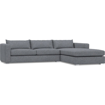 Helena 2-Piece Fabric Sectional by Bernhardt in stainless steel. Made from unique in a unique style.
