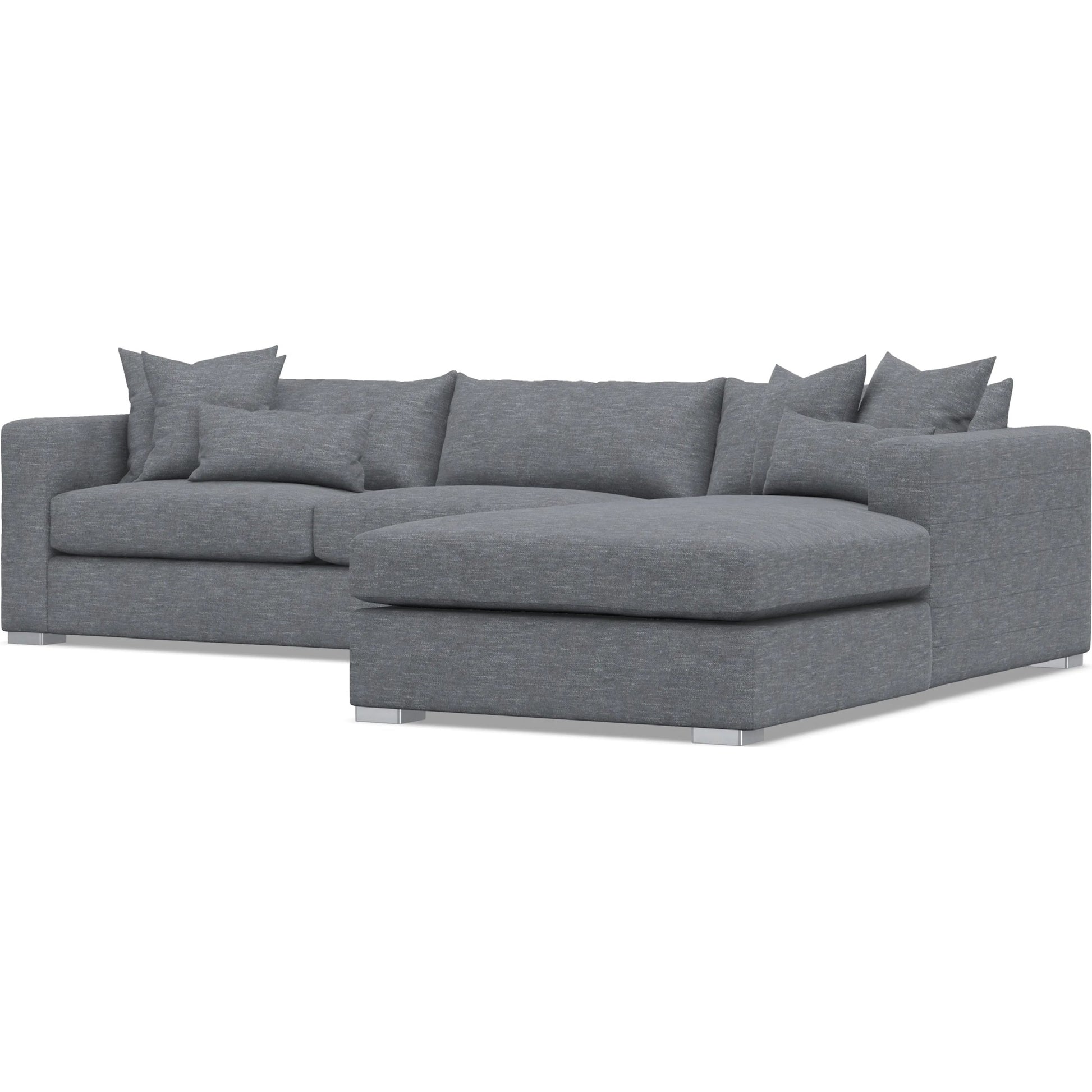 Helena 2-Piece Fabric Sectional by Bernhardt in stainless steel. Made from unique in a unique style.