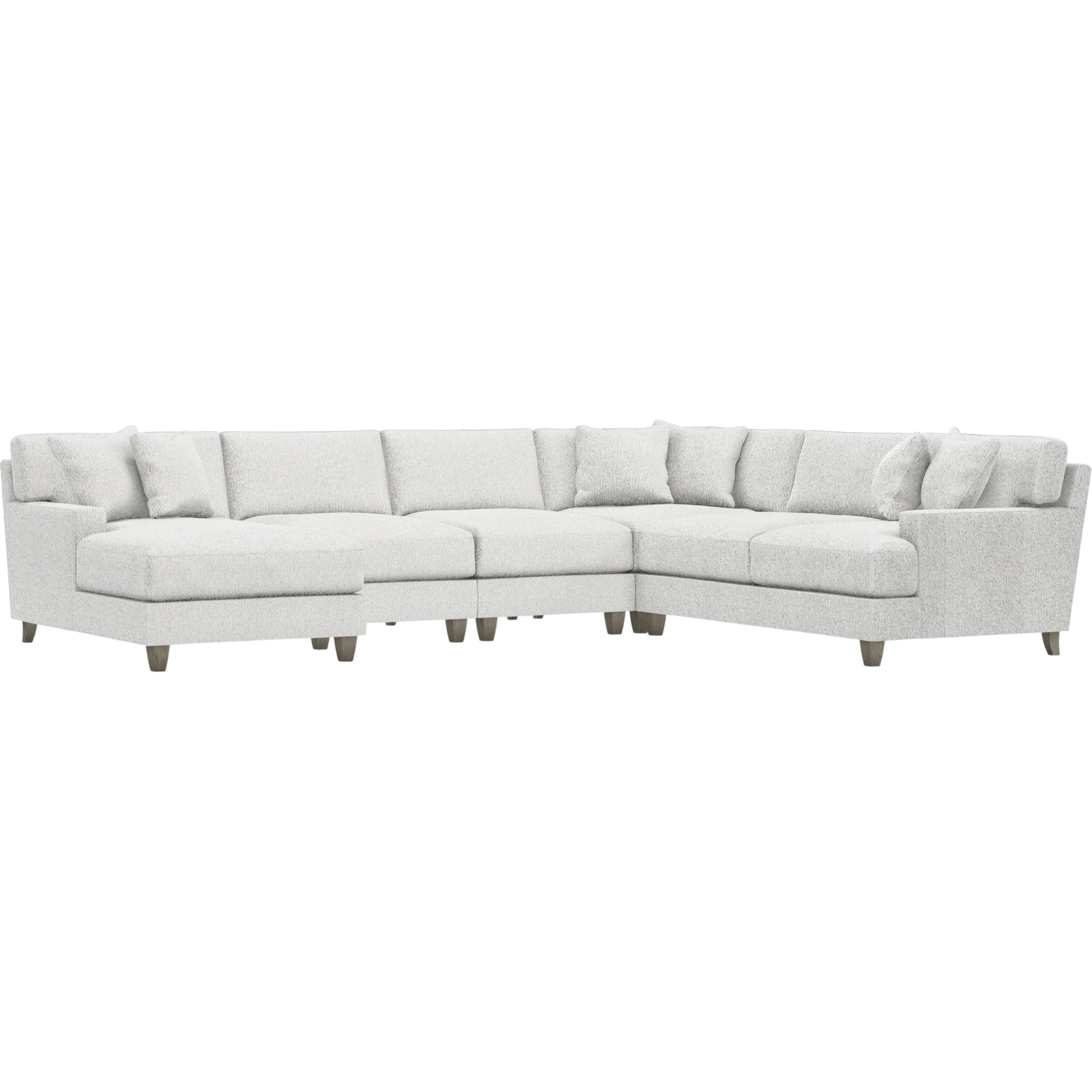 Mila 5-Piece Fabric Sectional by Bernhardt in wdf, 789 portobello. Made from unique in a unique style.