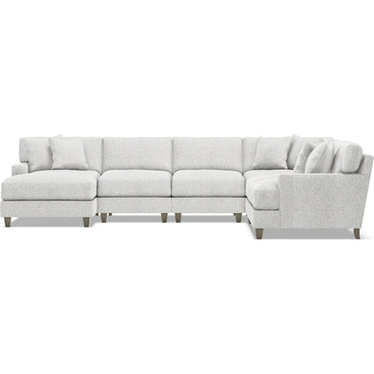 Mila 5-Piece Fabric Sectional by Bernhardt in wdf, 789 portobello. Made from unique in a unique style.