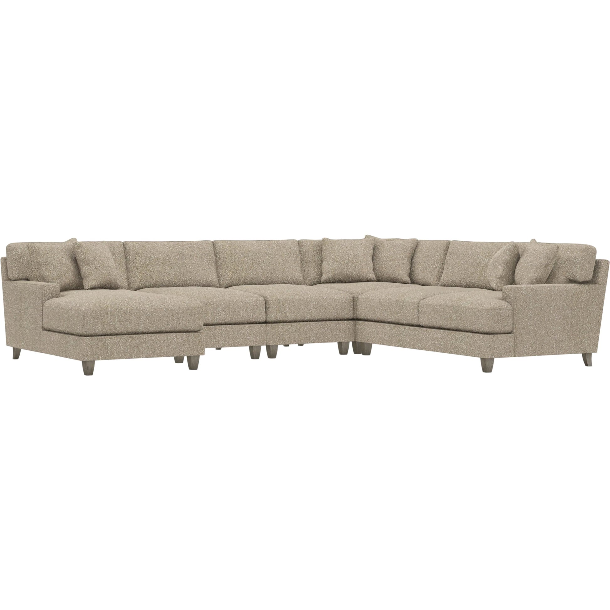 Mila 5-Piece Fabric Sectional by Bernhardt in wdf, 789 portobello. Made from unique in a unique style.