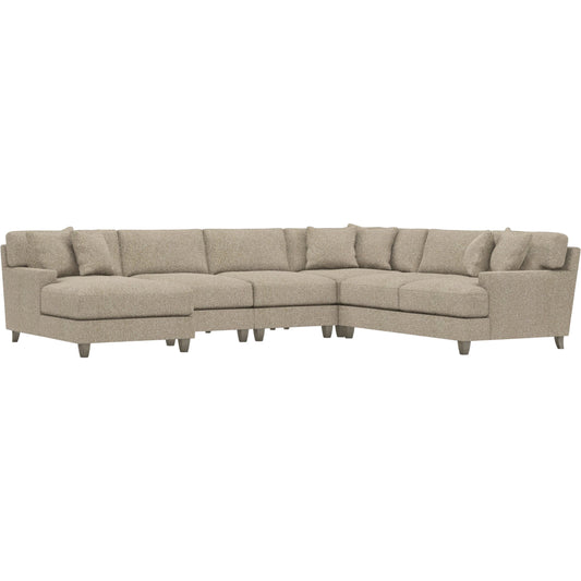Mila 5-Piece Fabric Sectional by Bernhardt in wdf, 789 portobello. Made from unique in a unique style.