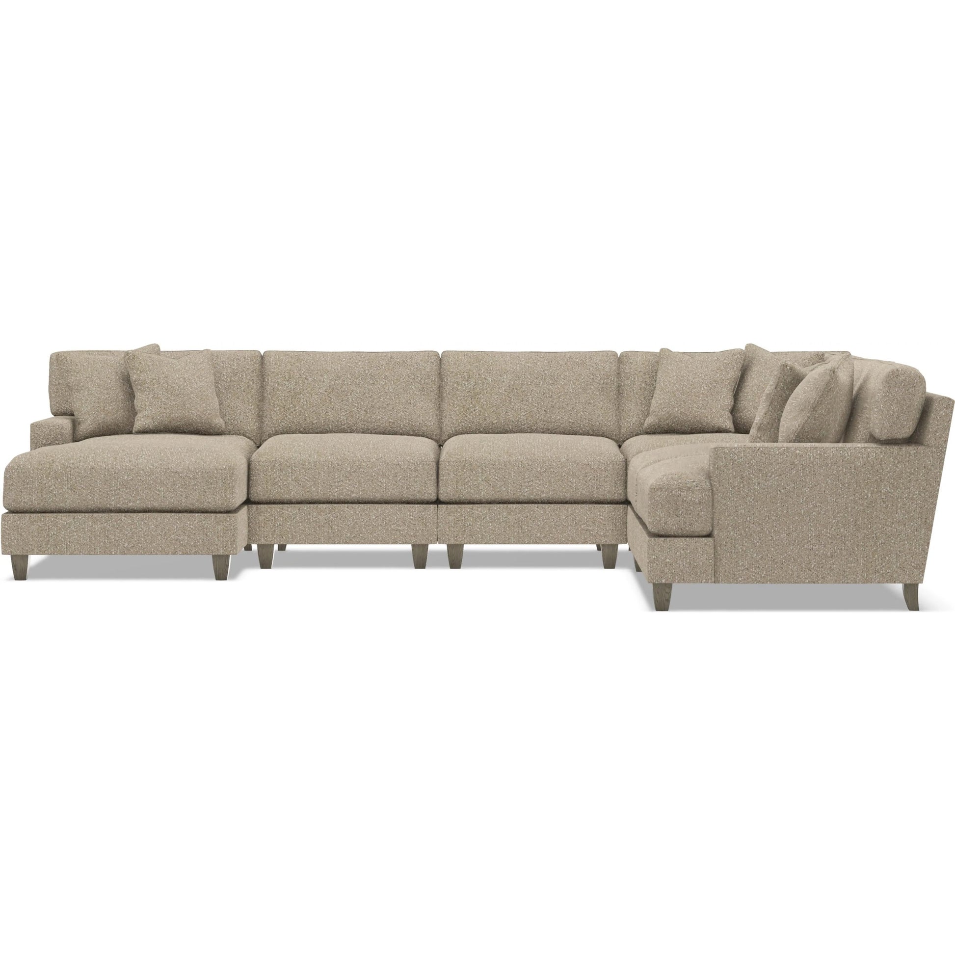 Mila 5-Piece Fabric Sectional by Bernhardt in wdf, 789 portobello. Made from unique in a unique style.