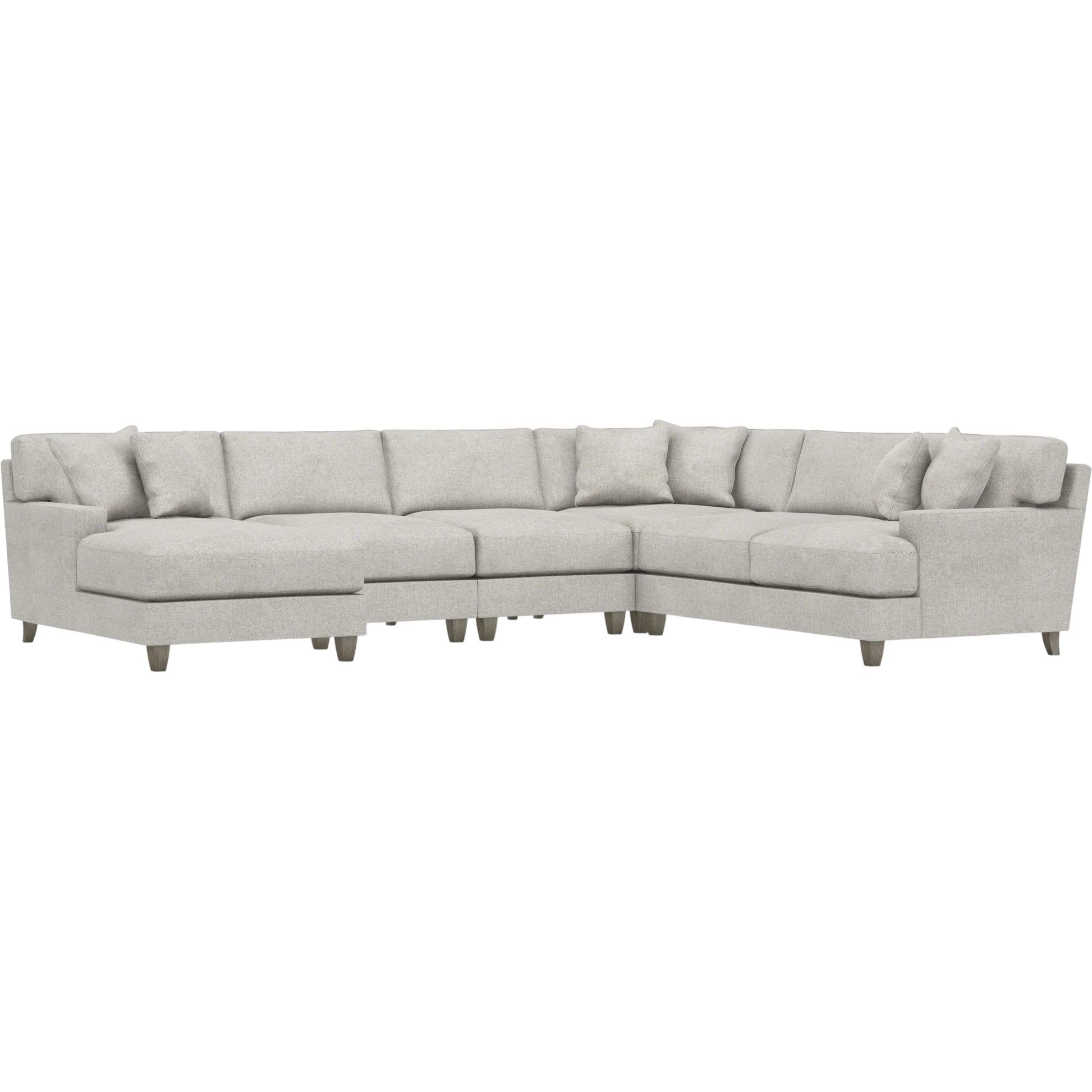 Mila 5-Piece Fabric Sectional by Bernhardt in wdf, 789 portobello. Made from unique in a unique style.