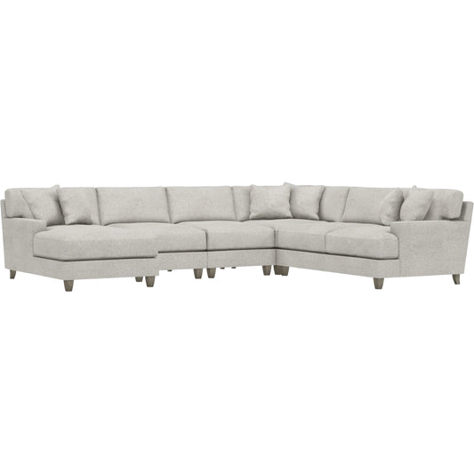 Mila 5-Piece Fabric Sectional by Bernhardt in wdf, 789 portobello. Made from unique in a unique style.