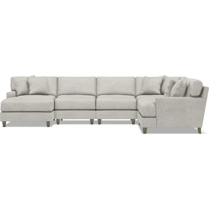 Mila 5-Piece Fabric Sectional by Bernhardt in wdf, 789 portobello. Made from unique in a unique style.