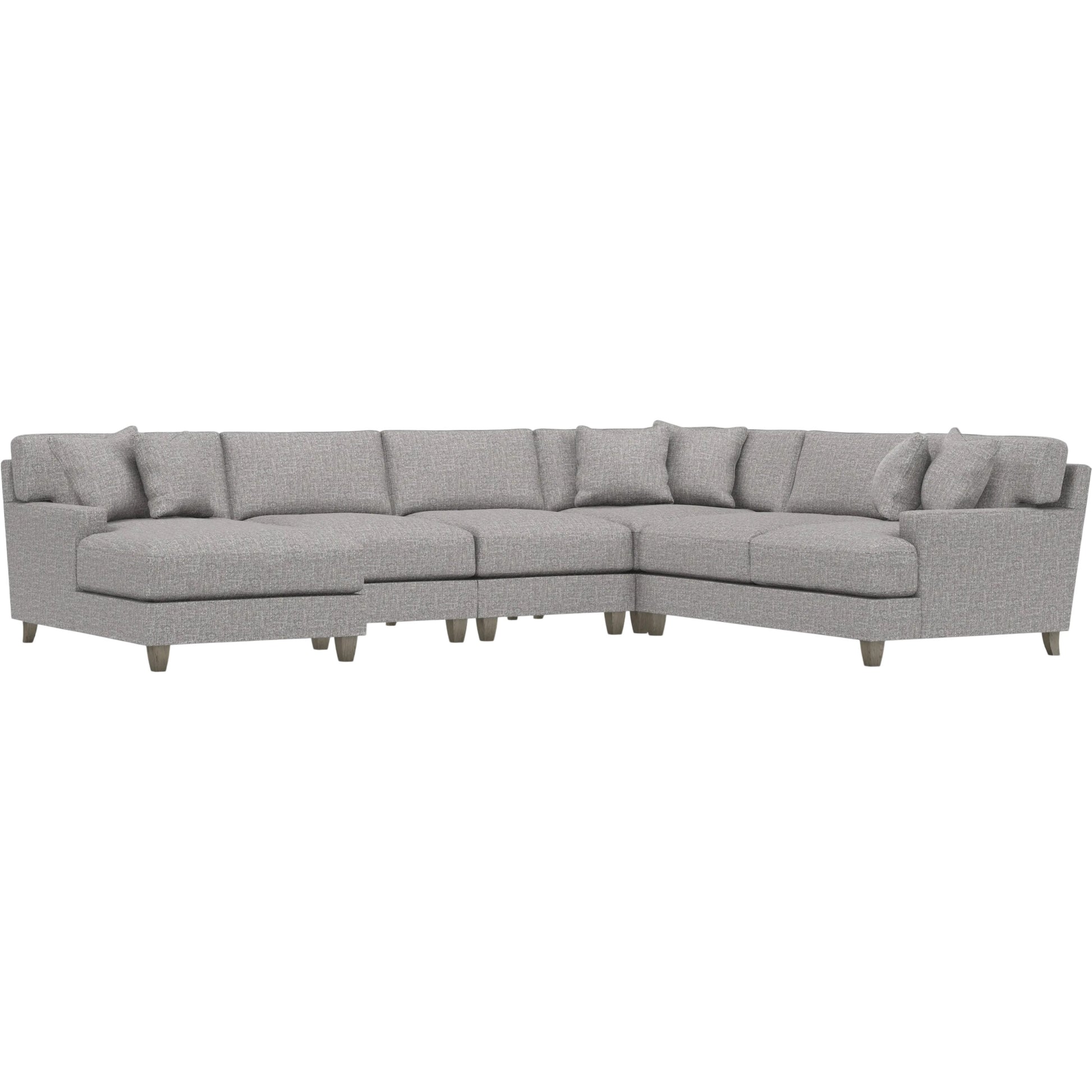 Mila 5-Piece Fabric Sectional by Bernhardt in wdf, 789 portobello. Made from unique in a unique style.