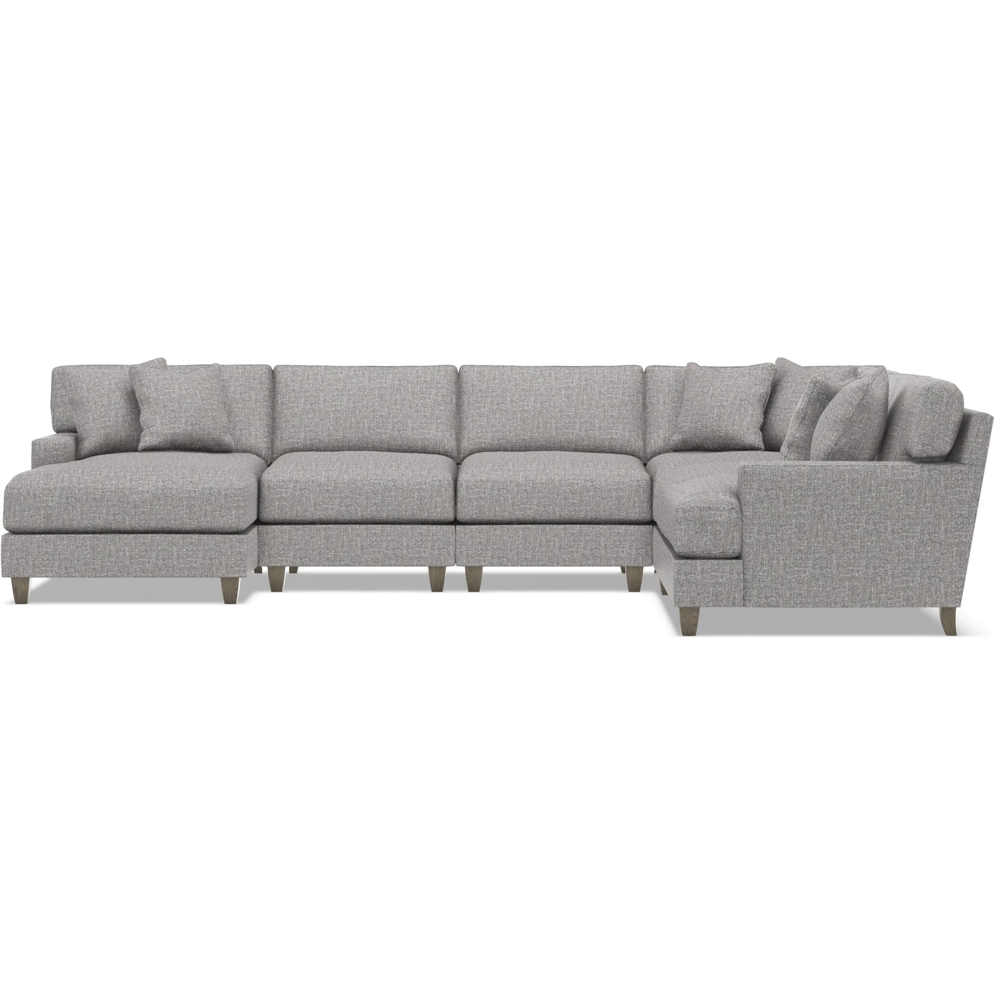 Mila 5-Piece Fabric Sectional by Bernhardt in wdf, 789 portobello. Made from unique in a unique style.