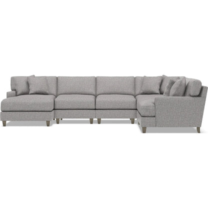 Mila 5-Piece Fabric Sectional by Bernhardt in wdf, 789 portobello. Made from unique in a unique style.