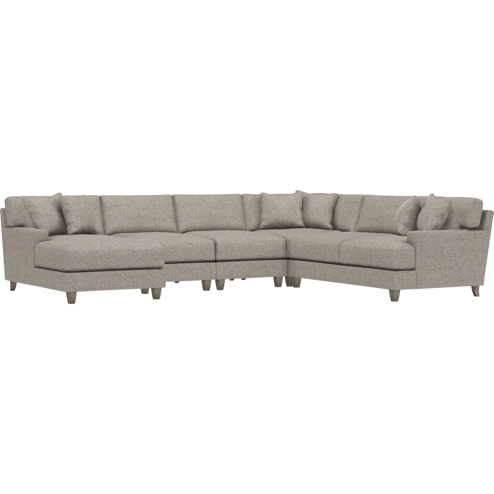 Mila 5-Piece Fabric Sectional by Bernhardt in wdf, 789 portobello. Made from unique in a unique style.