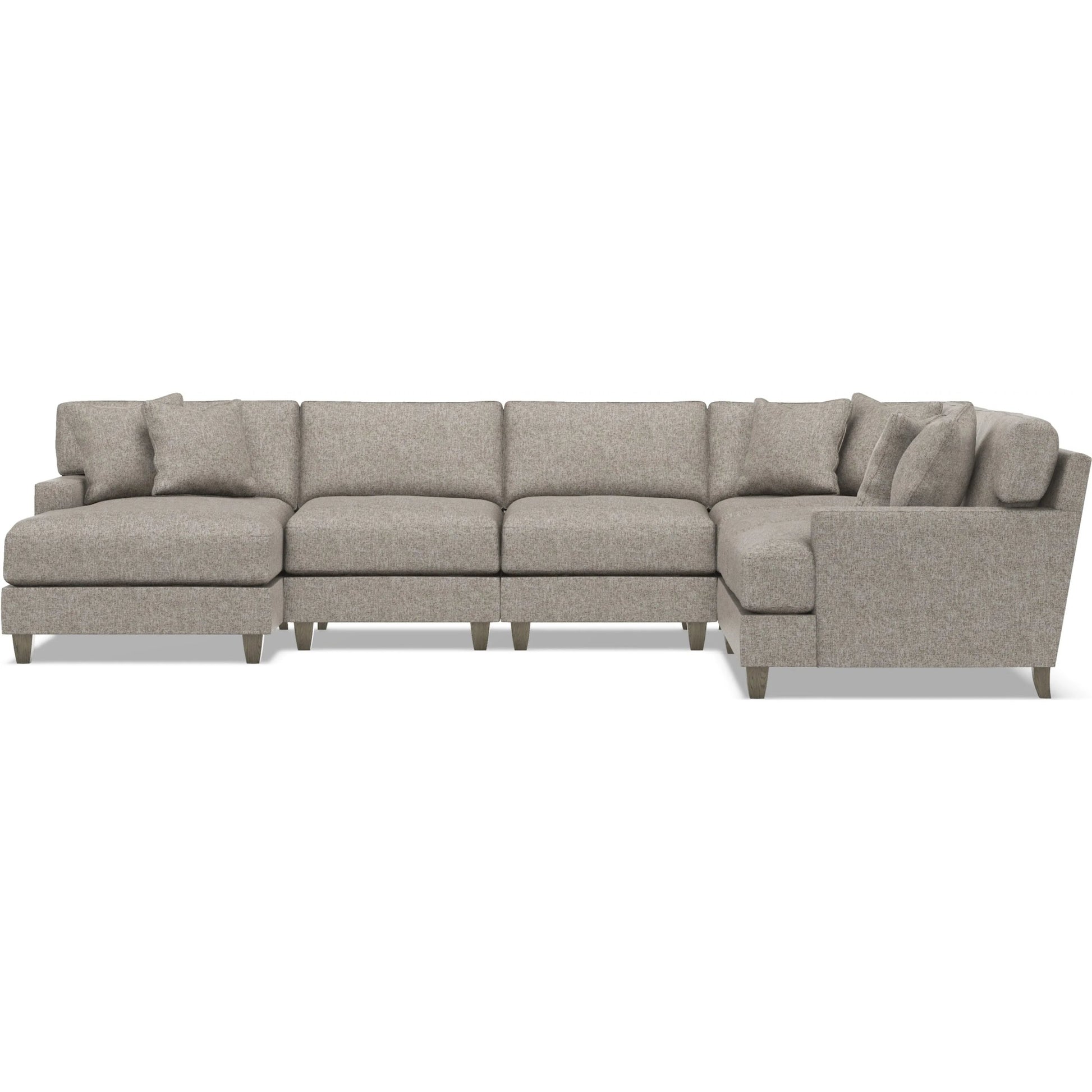 Mila 5-Piece Fabric Sectional by Bernhardt in wdf, 789 portobello. Made from unique in a unique style.