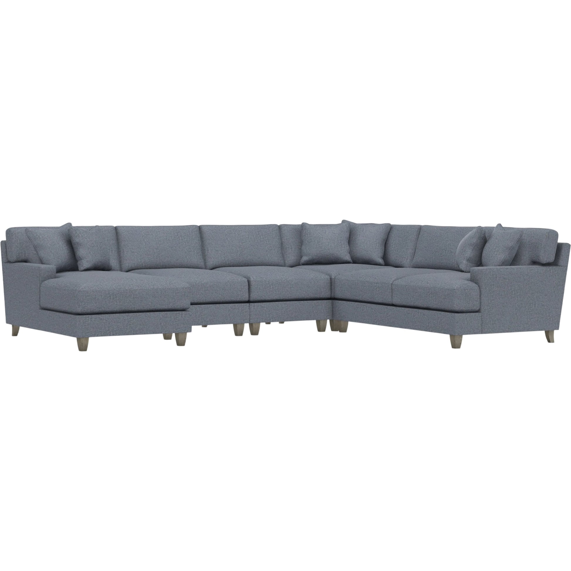 Mila 5-Piece Fabric Sectional by Bernhardt in wdf, 789 portobello. Made from unique in a unique style.