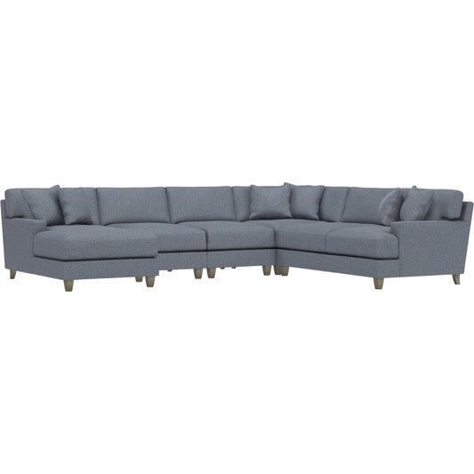 Mila 5-Piece Fabric Sectional by Bernhardt in wdf, 789 portobello. Made from unique in a unique style.