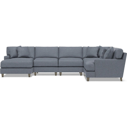 Mila 5-Piece Fabric Sectional by Bernhardt in wdf, 789 portobello. Made from unique in a unique style.