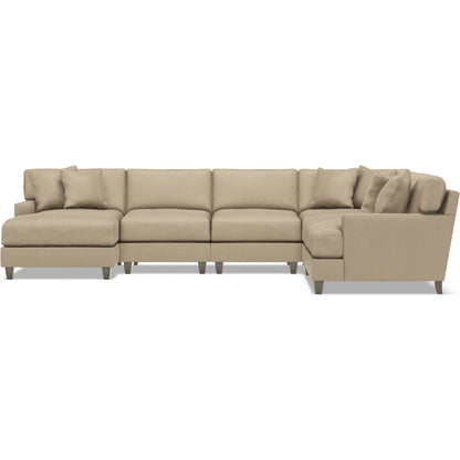 Mila 5-Piece Fabric Sectional by Bernhardt in wdf, 789 portobello. Made from unique in a unique style.
