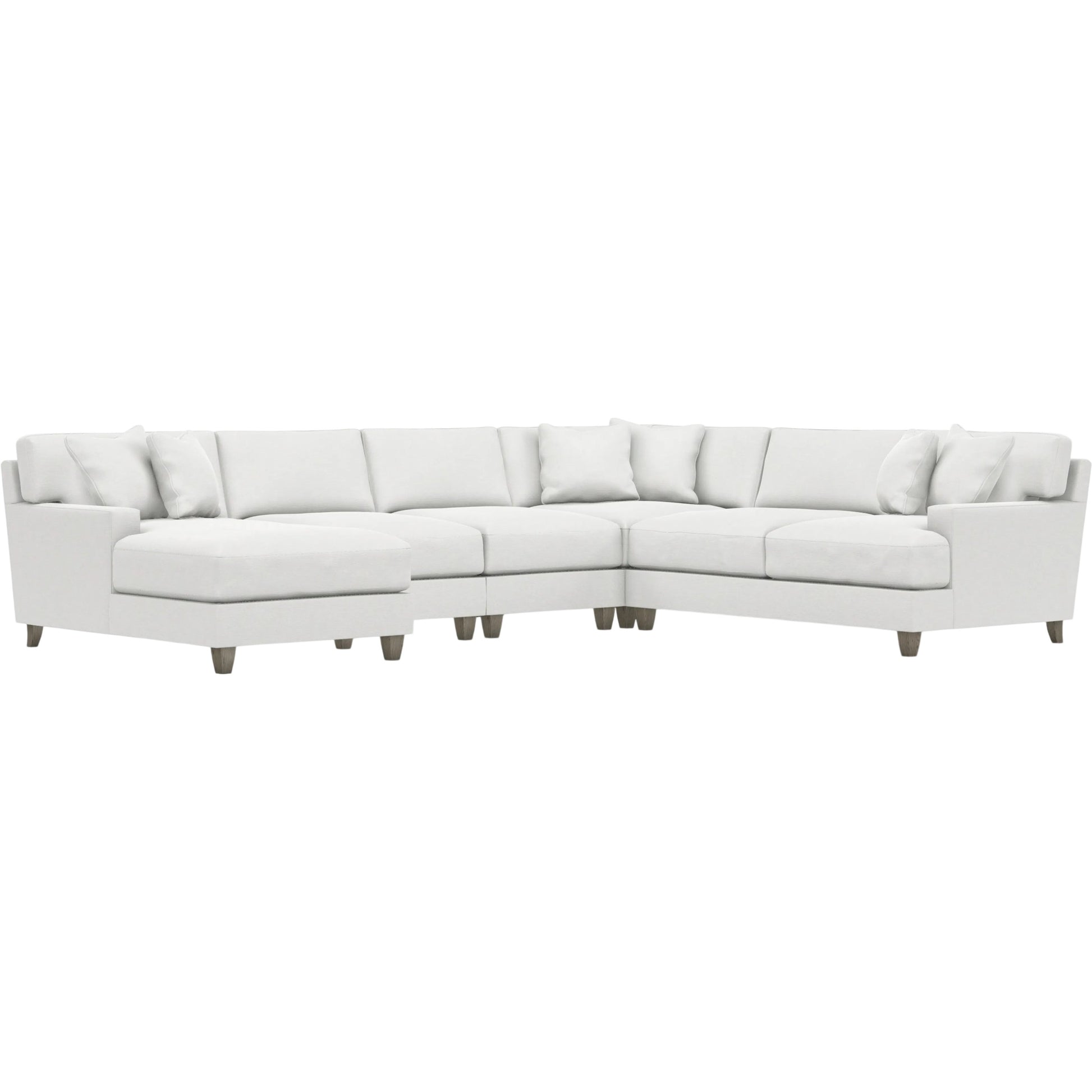 Mila 5-Piece Fabric Sectional by Bernhardt in wdf, 789 portobello. Made from unique in a unique style.