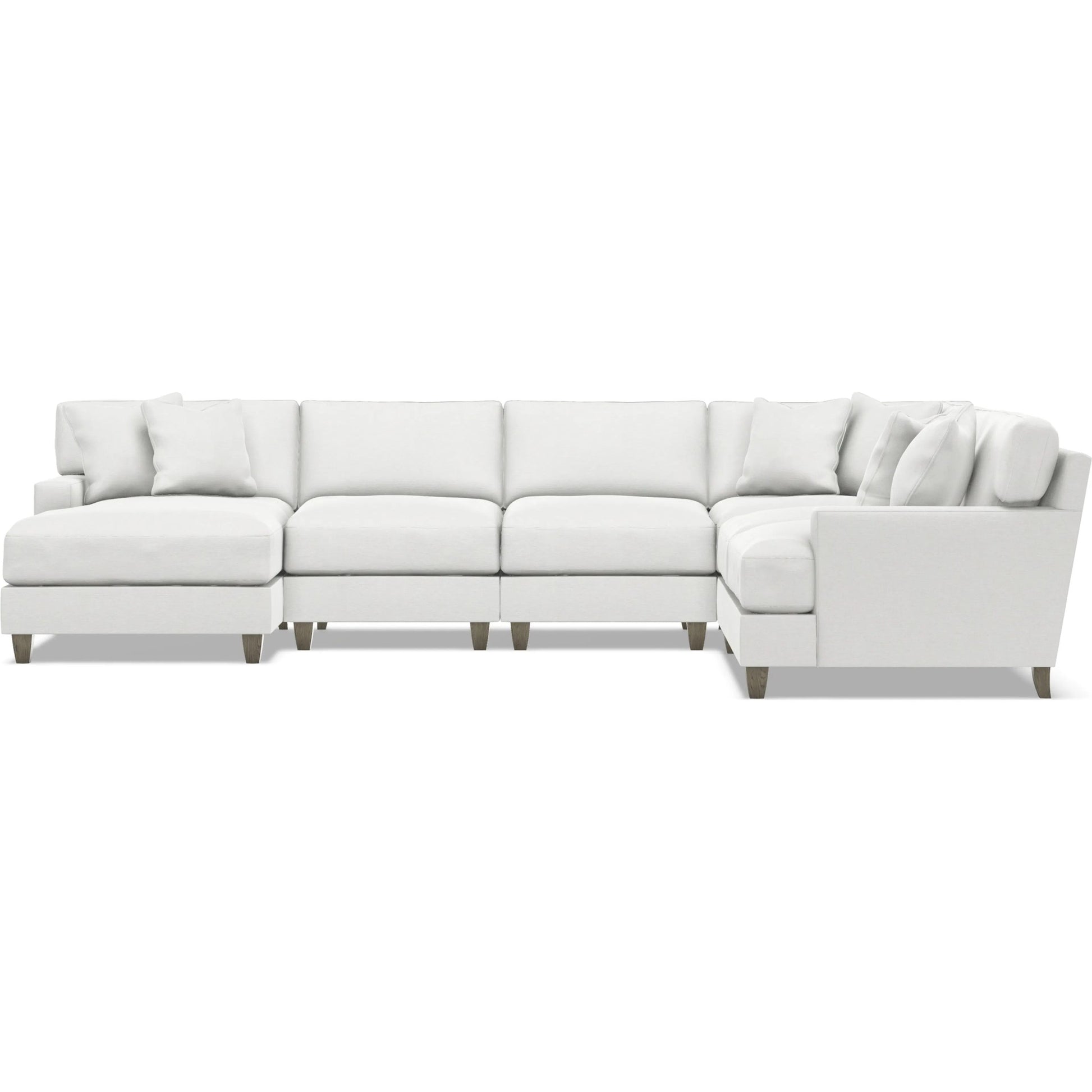 Mila 5-Piece Fabric Sectional by Bernhardt in wdf, 789 portobello. Made from unique in a unique style.