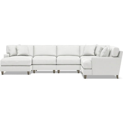 Mila 5-Piece Fabric Sectional by Bernhardt in wdf, 789 portobello. Made from unique in a unique style.