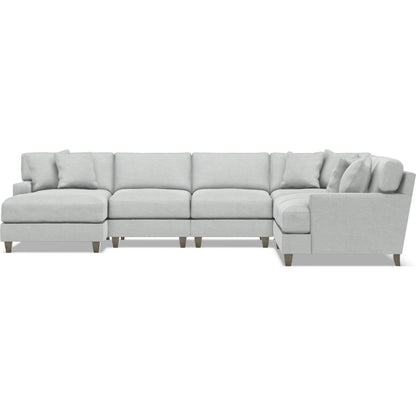 Mila 5-Piece Fabric Sectional by Bernhardt in wdf, 789 portobello. Made from unique in a unique style.