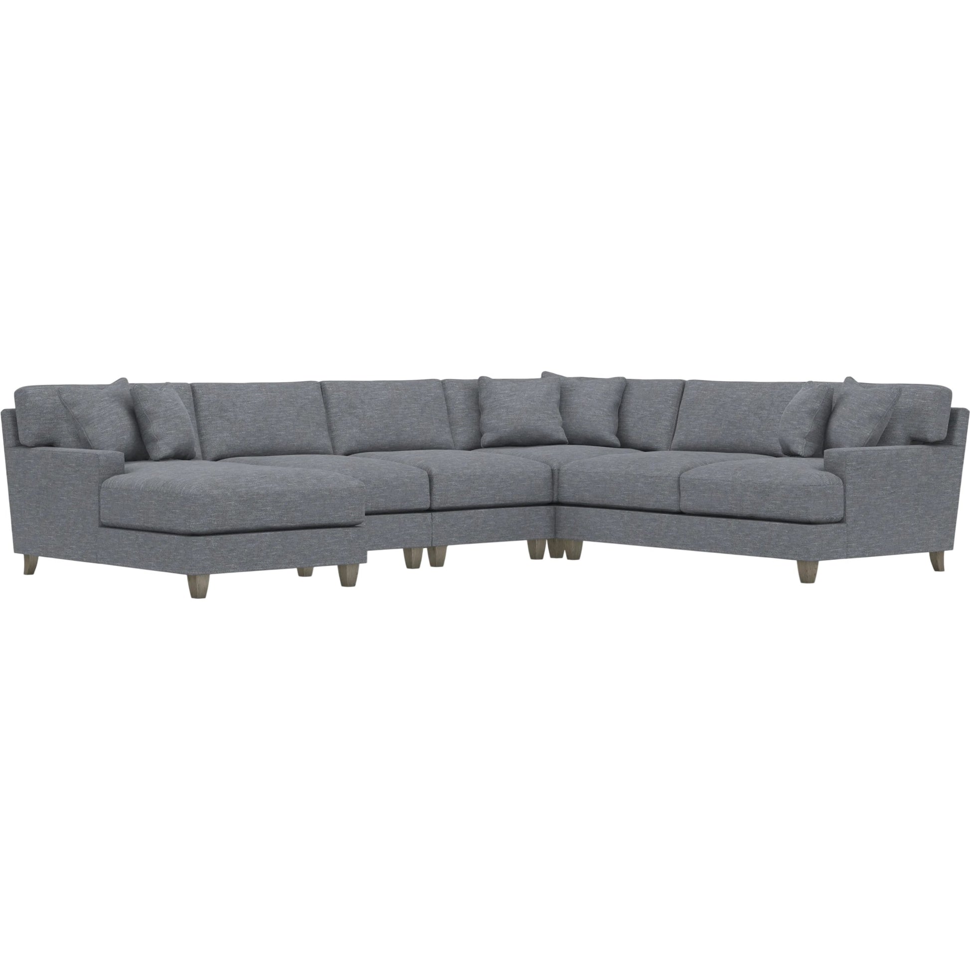 Mila 5-Piece Fabric Sectional by Bernhardt in wdf, 789 portobello. Made from unique in a unique style.