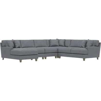 Mila 5-Piece Fabric Sectional by Bernhardt in wdf, 789 portobello. Made from unique in a unique style.