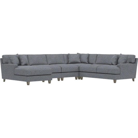 Mila 5-Piece Fabric Sectional by Bernhardt in wdf, 789 portobello. Made from unique in a unique style.