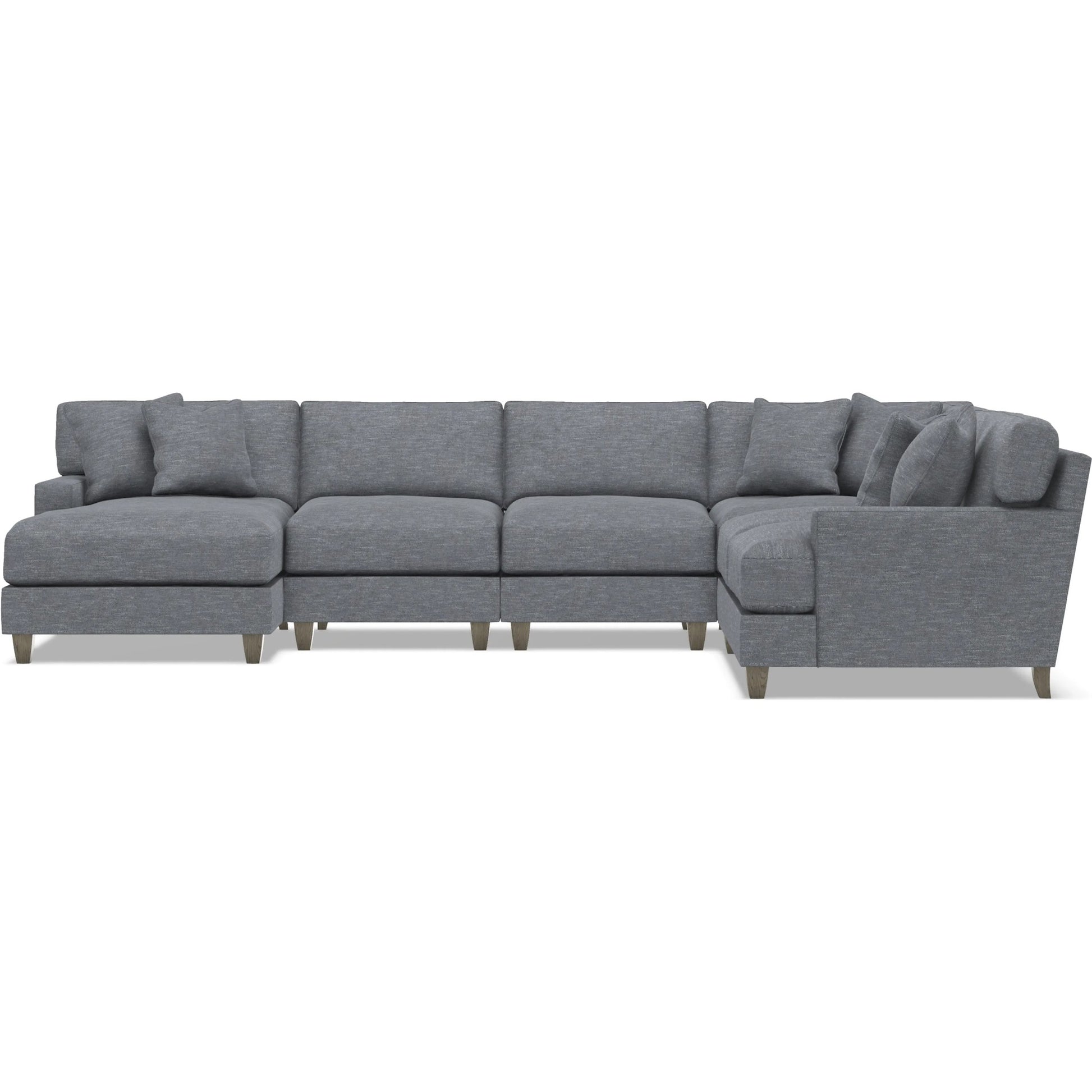 Mila 5-Piece Fabric Sectional by Bernhardt in wdf, 789 portobello. Made from unique in a unique style.