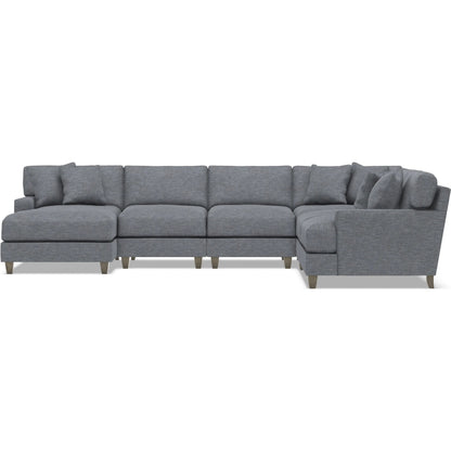 Mila 5-Piece Fabric Sectional by Bernhardt in wdf, 789 portobello. Made from unique in a unique style.