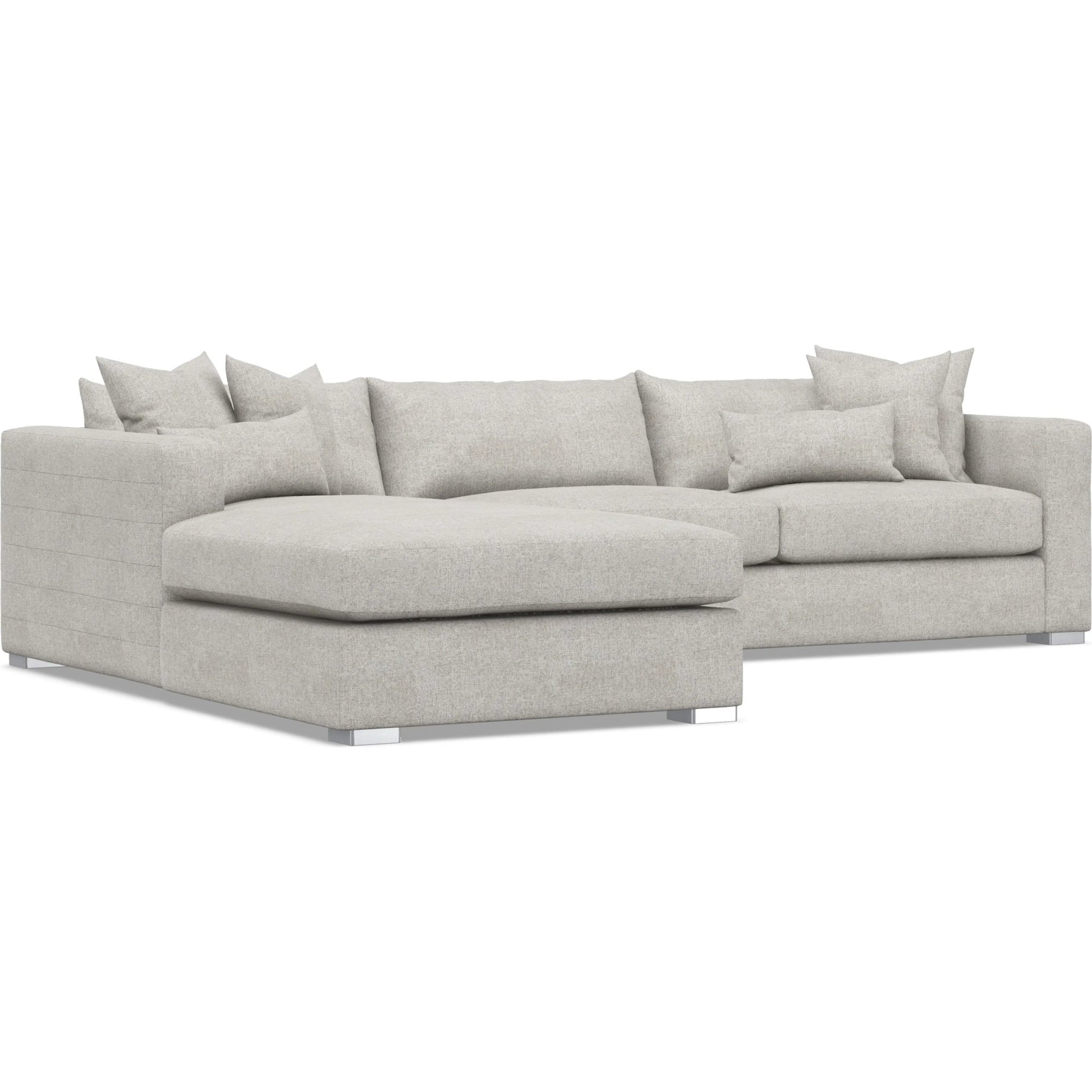 Helena 2-Piece Fabric Sectional by Bernhardt in stainless steel. Made from unique in a unique style.